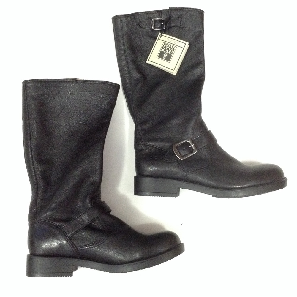 Frye Boots Boys Sz 4 Veronica Slouch Leather Kids